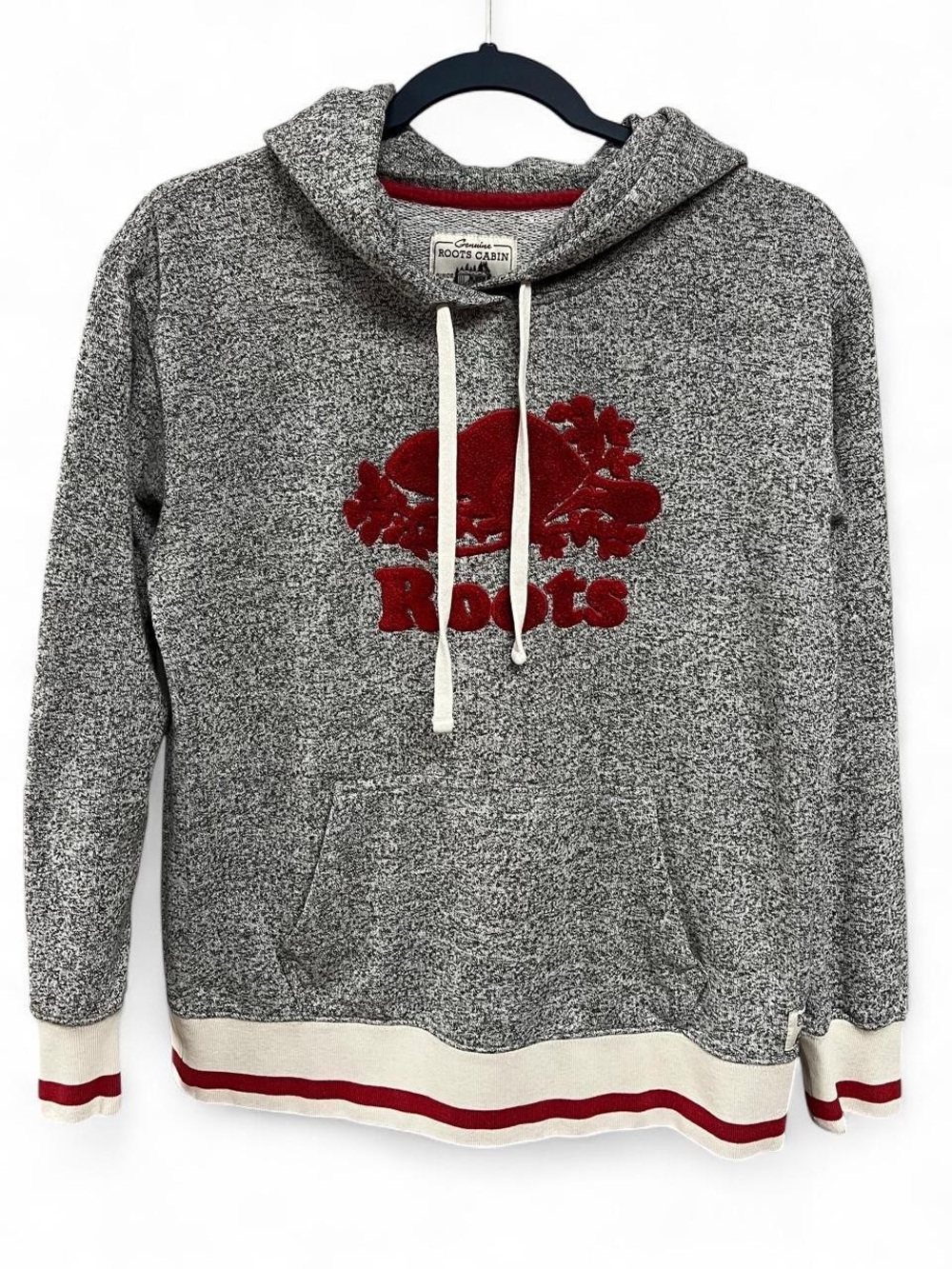 Roots Cabin Collection Beaver Patch Hoodie Sweatshirt XS